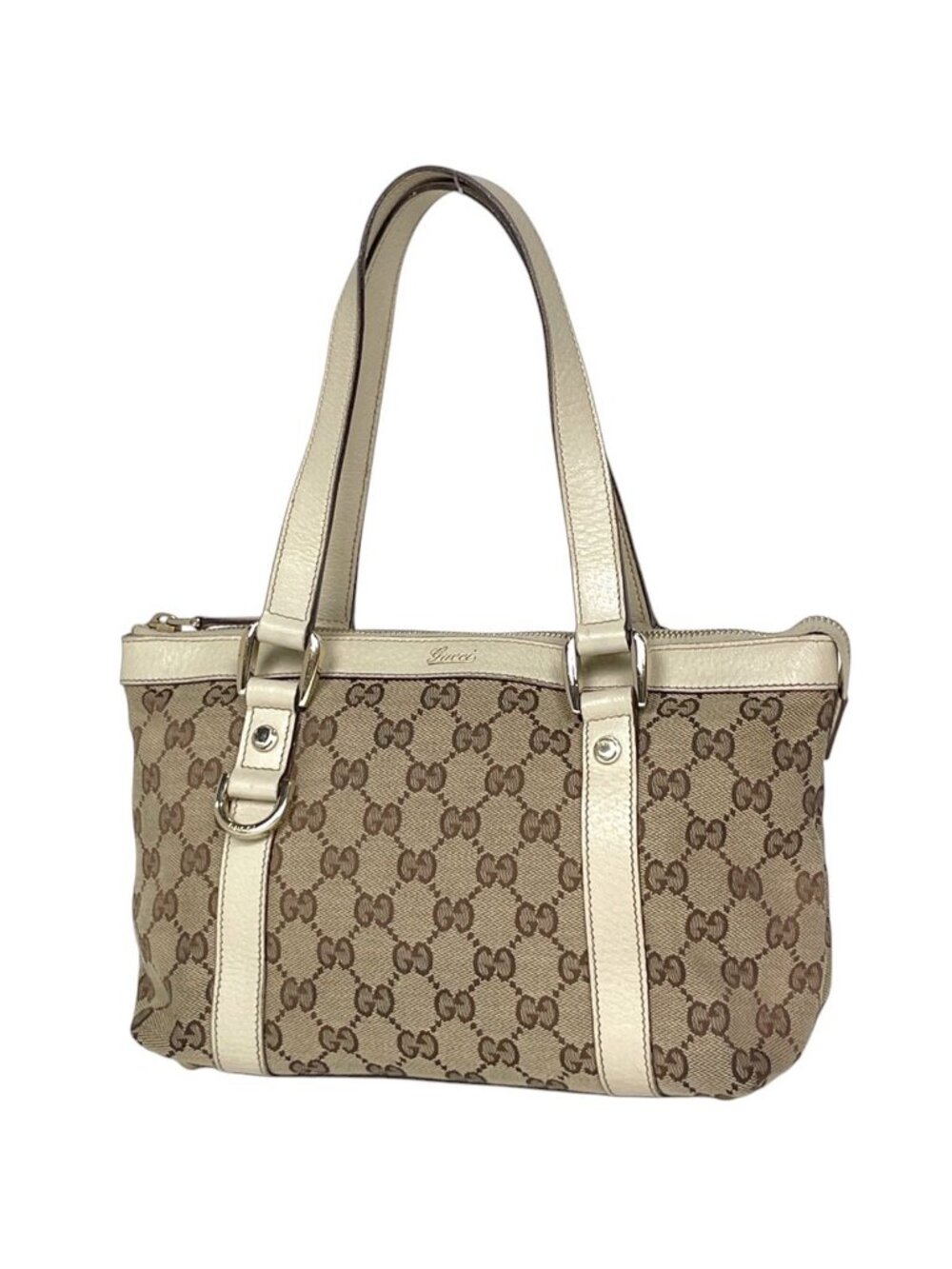 Gucci Tote Bag GG Pattern Canvas Beige